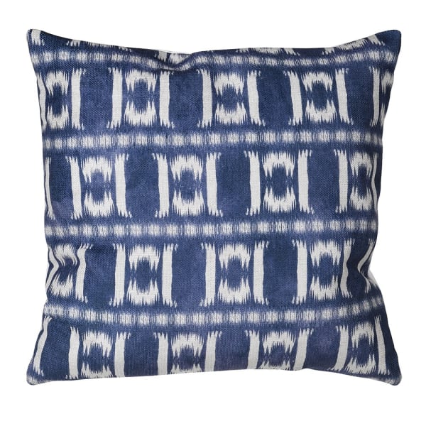 Woven Blue Print Ikat Luxury Cushion Cover image 0