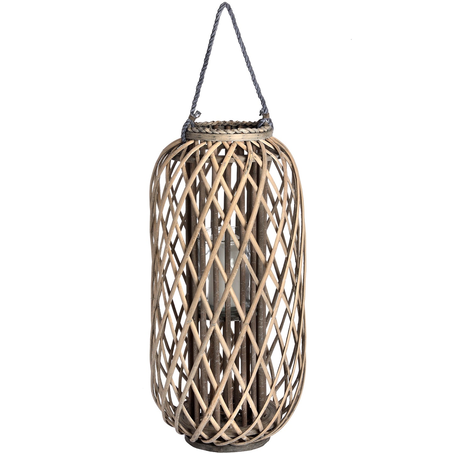 Large Standing Wicker Lantern image 0