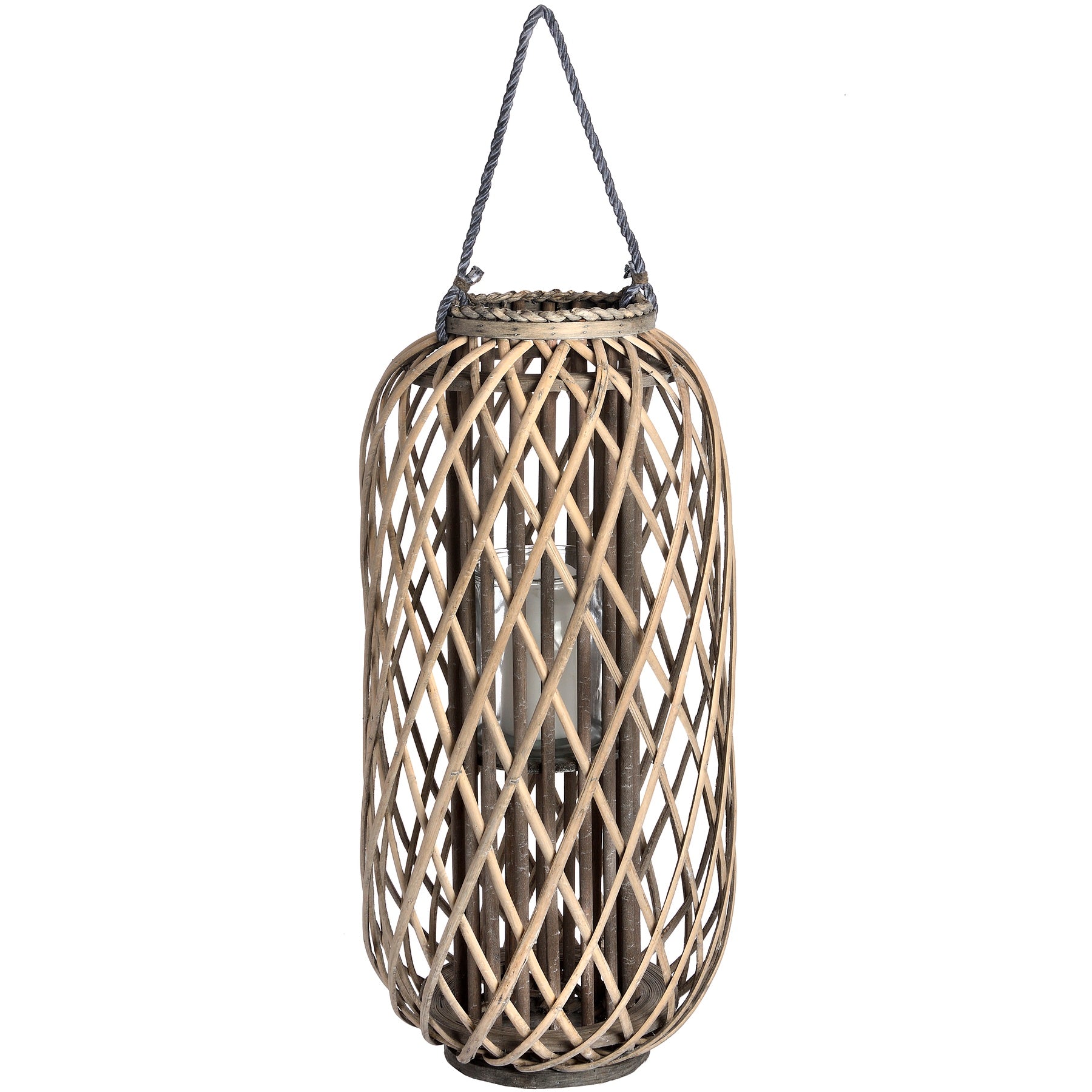Large Standing Wicker Lantern image 0