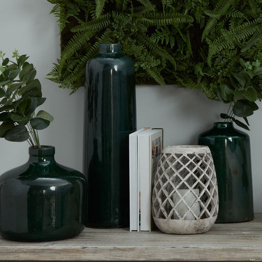 Large Conical Ceramic Lattice Hurricane Lantern image 2