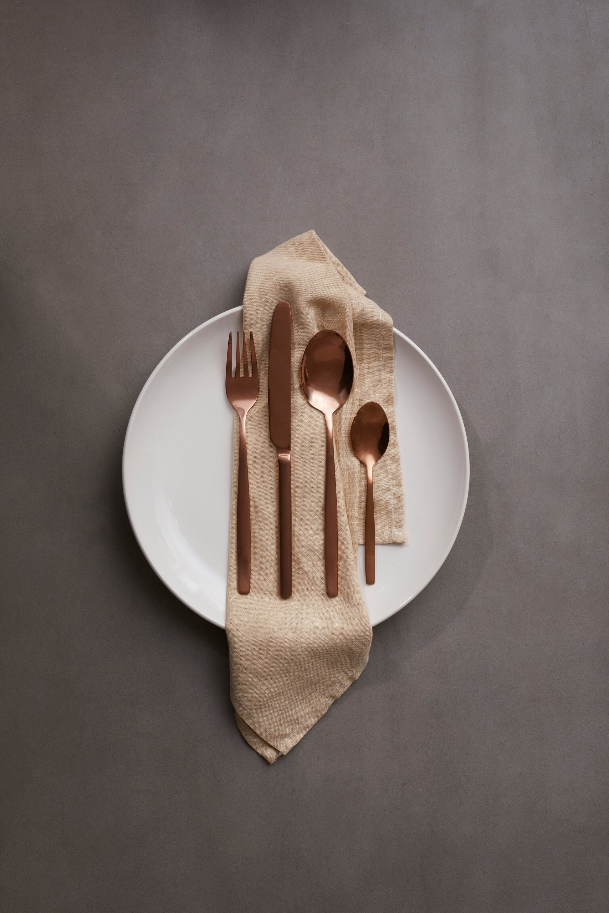 Avie 16 Pc Rose Gold Finish Cutlery Set image 1