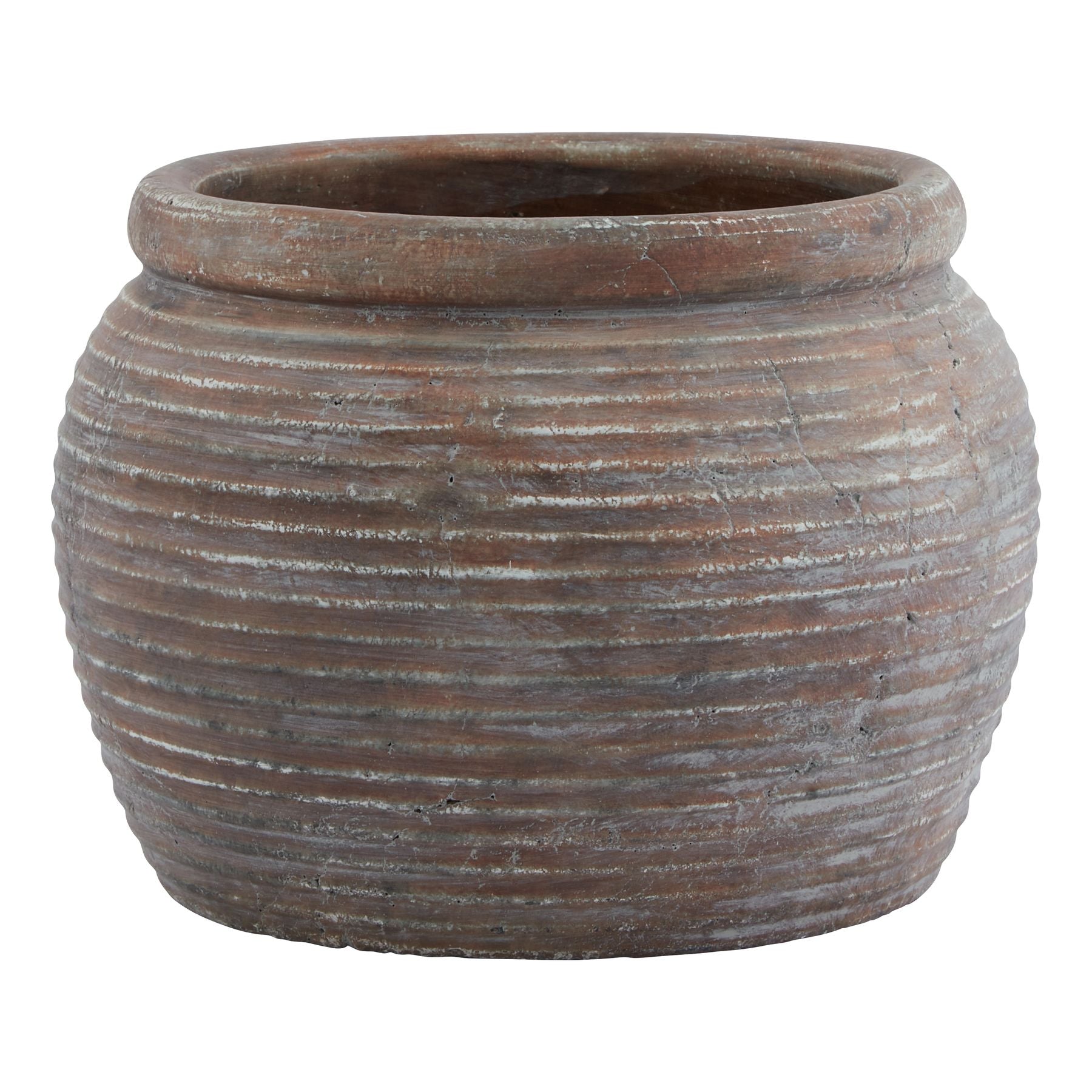 Siena Brown  Diameter Rimmed Plant Pot image 0
