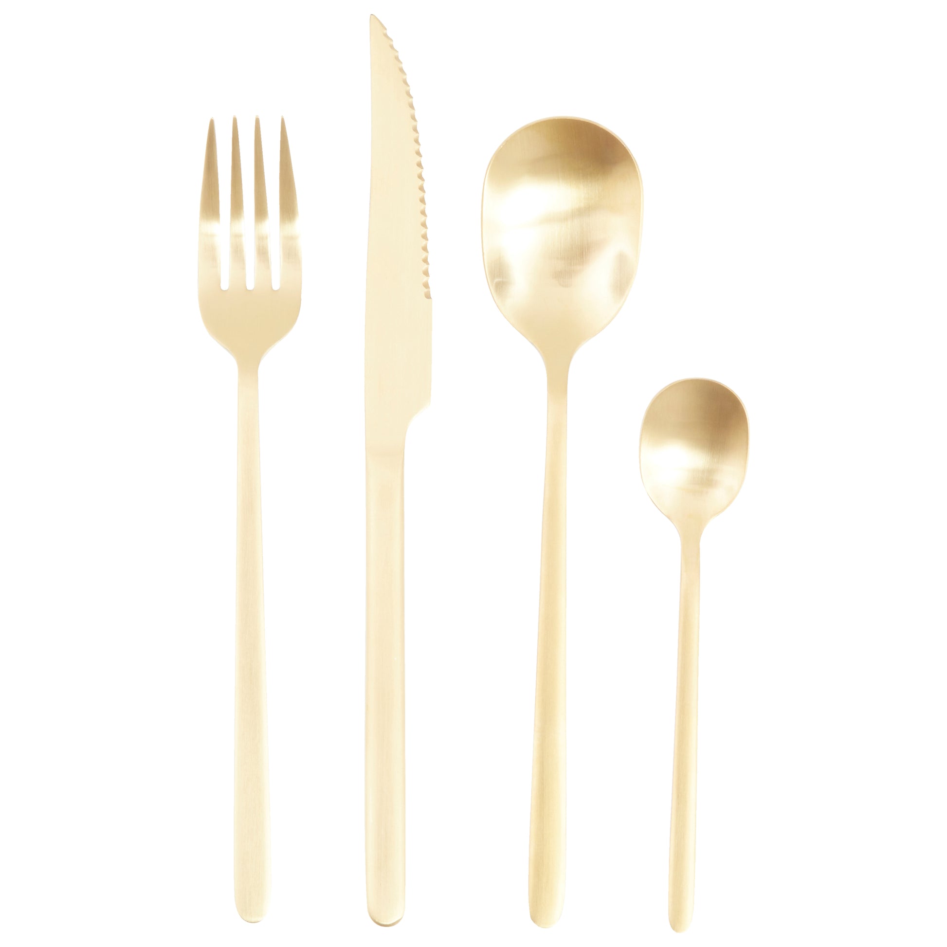 Avie 16Pc Matte Gold Finish Cutlery Set image 0