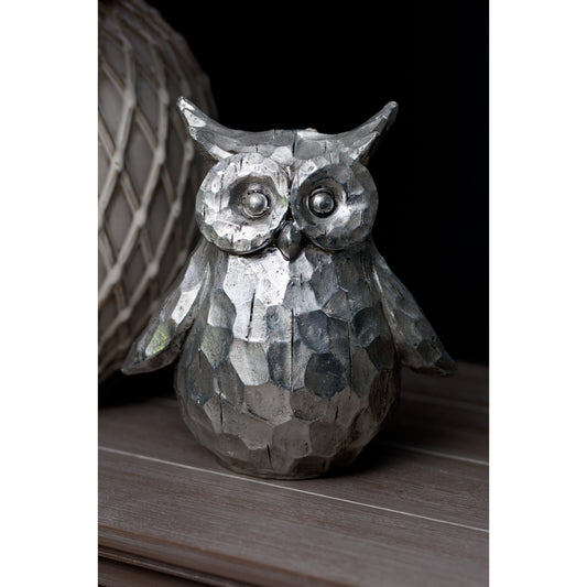 Olive The Large Silver Ceramic Owl image 3