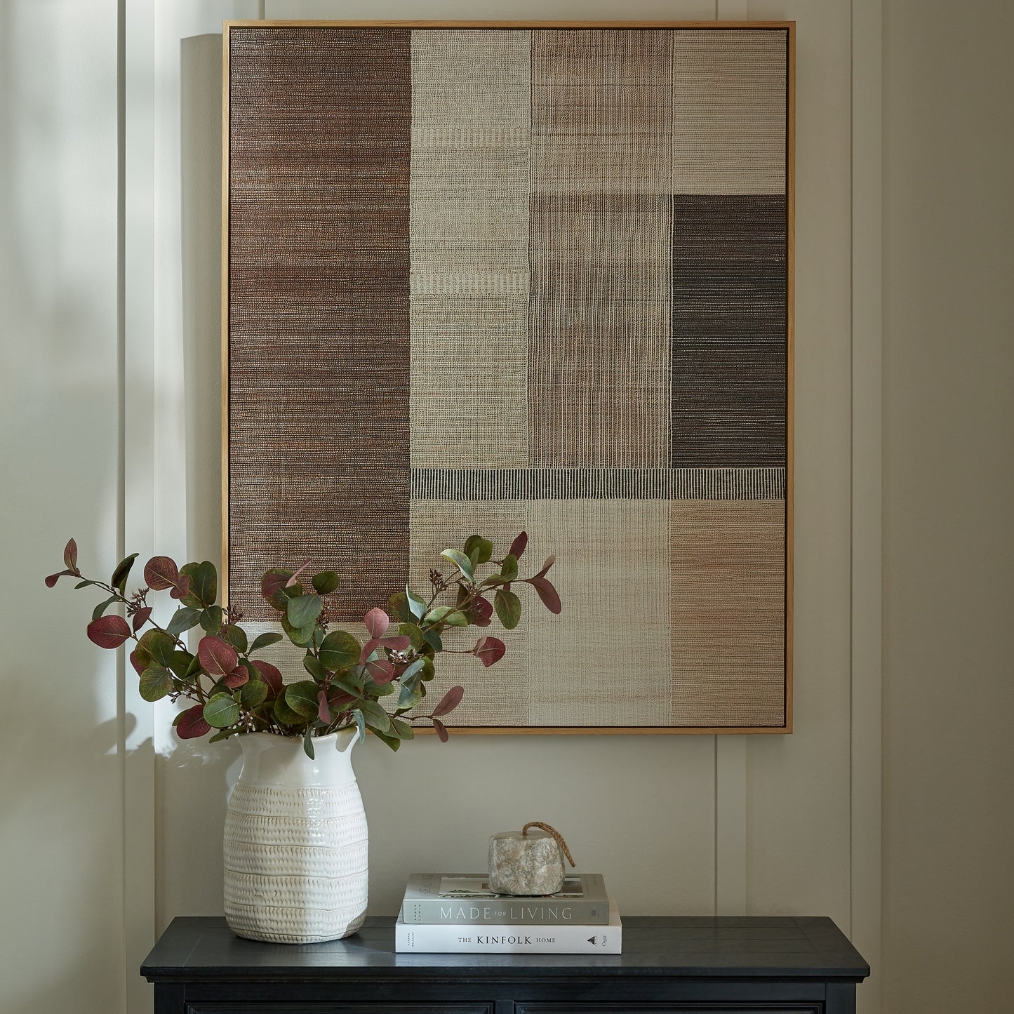 Ivora Hand Painted Large Canvas In Wood Frame