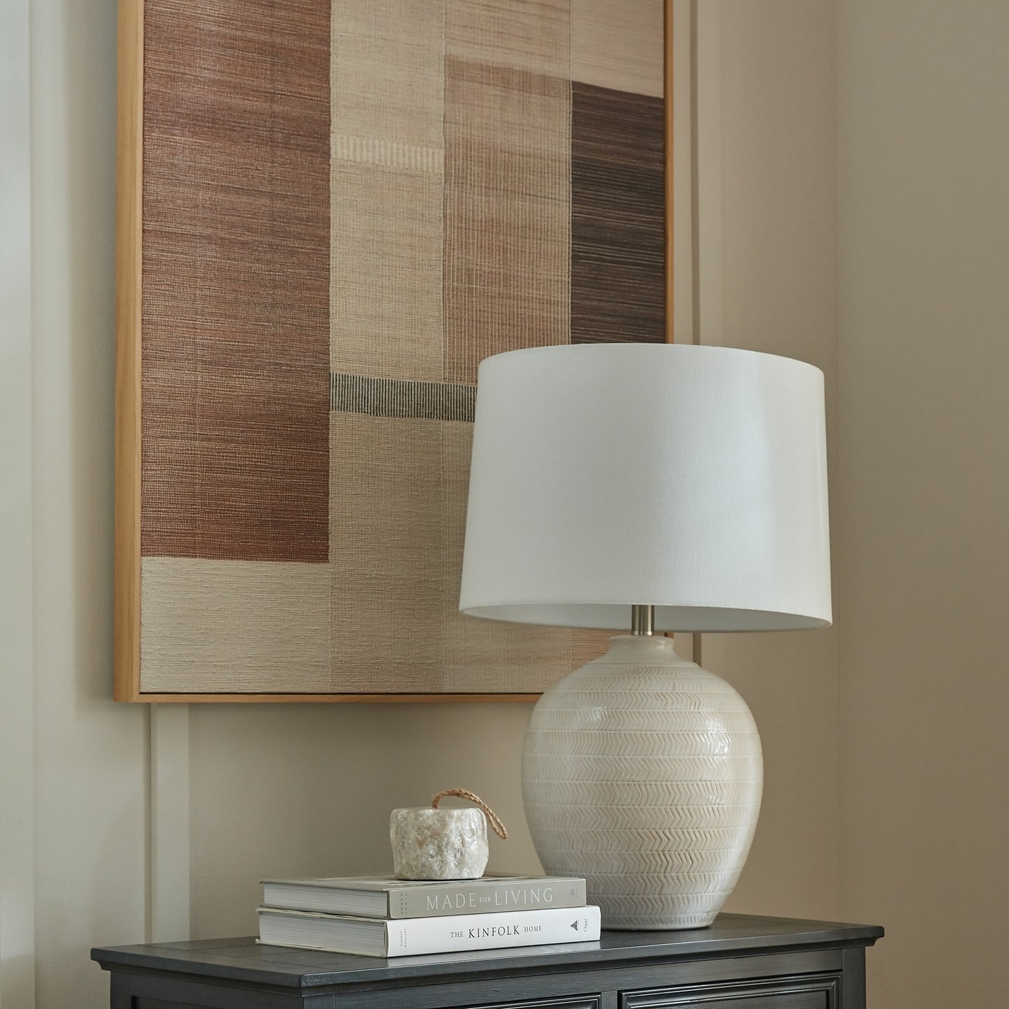 Ivora Hand Painted Large Canvas In Wood Frame