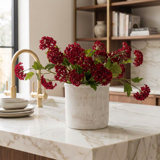 Red Autumnal Artificial Viburnum Spray 63cm
