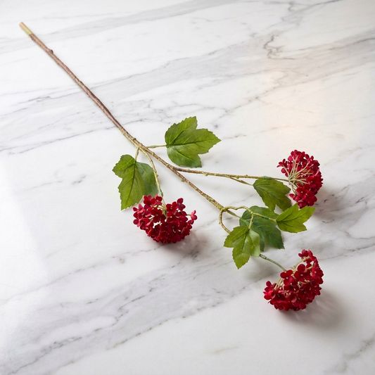 Red Autumnal Artificial Viburnum Spray 63cm