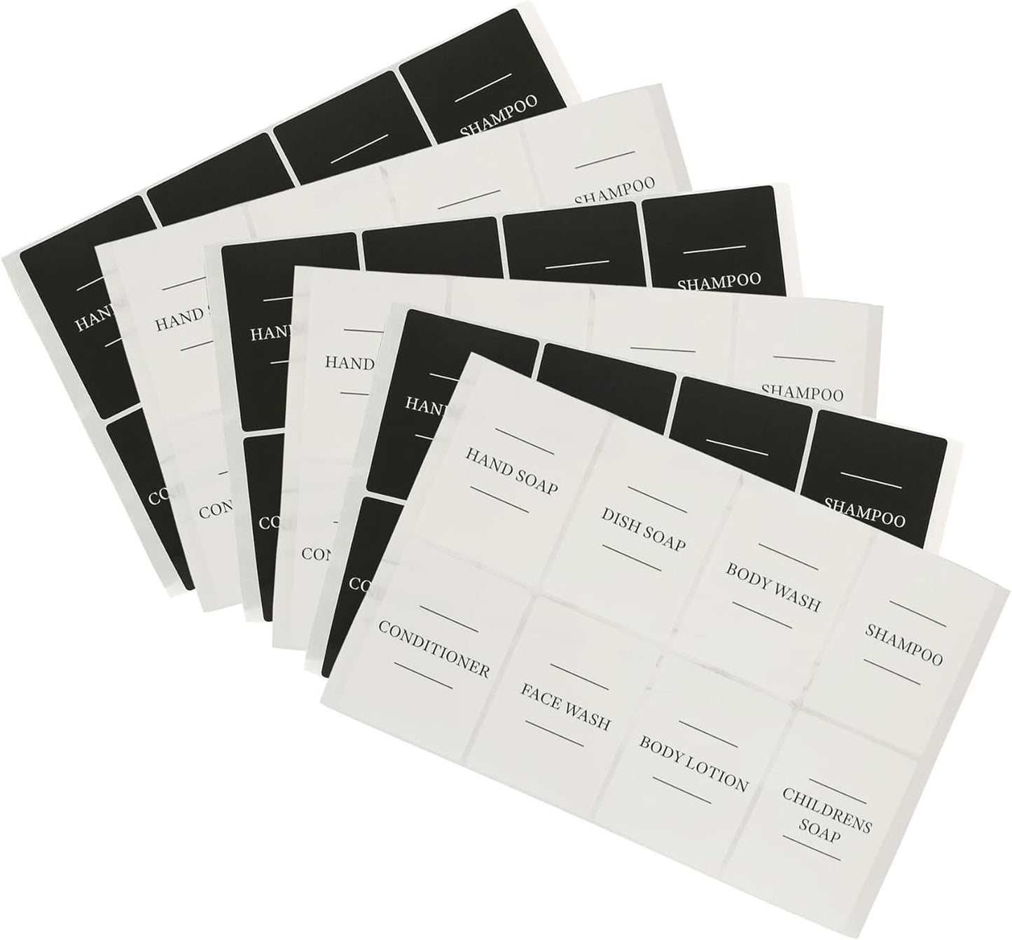 8pc Soap Dispenser Labels Set