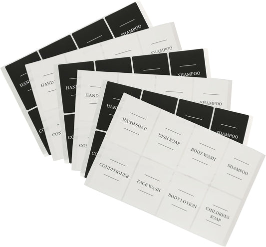 8pc Soap Dispenser Labels Set