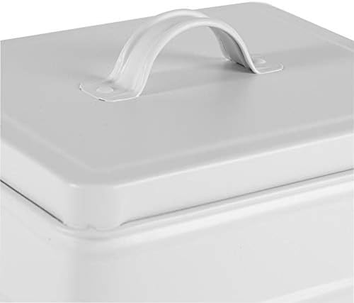 Vintage Metal Washing Tablets Storage Tin - Cream, White or Black