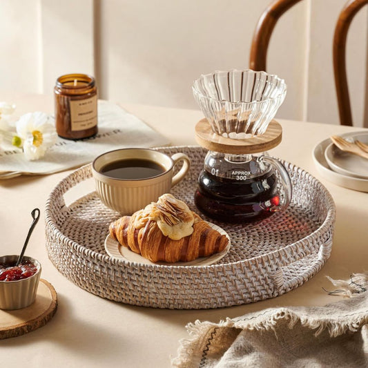 Rattan Trays • Whitewashed (Multiple Sizes)